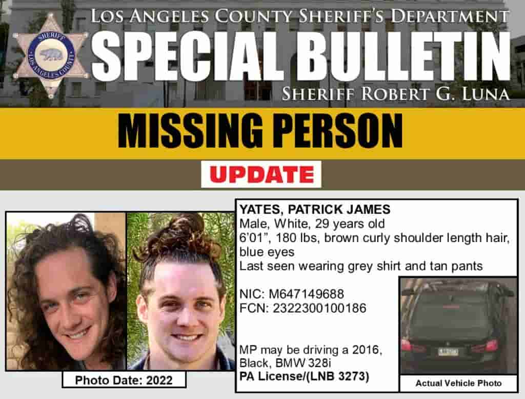 Missing: What happend to Patrick James Yates? Know everything about the 29 year-old from Santa Clarita