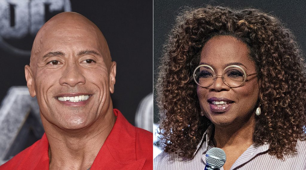 Oprah Winfrey and Dwayne Johnson